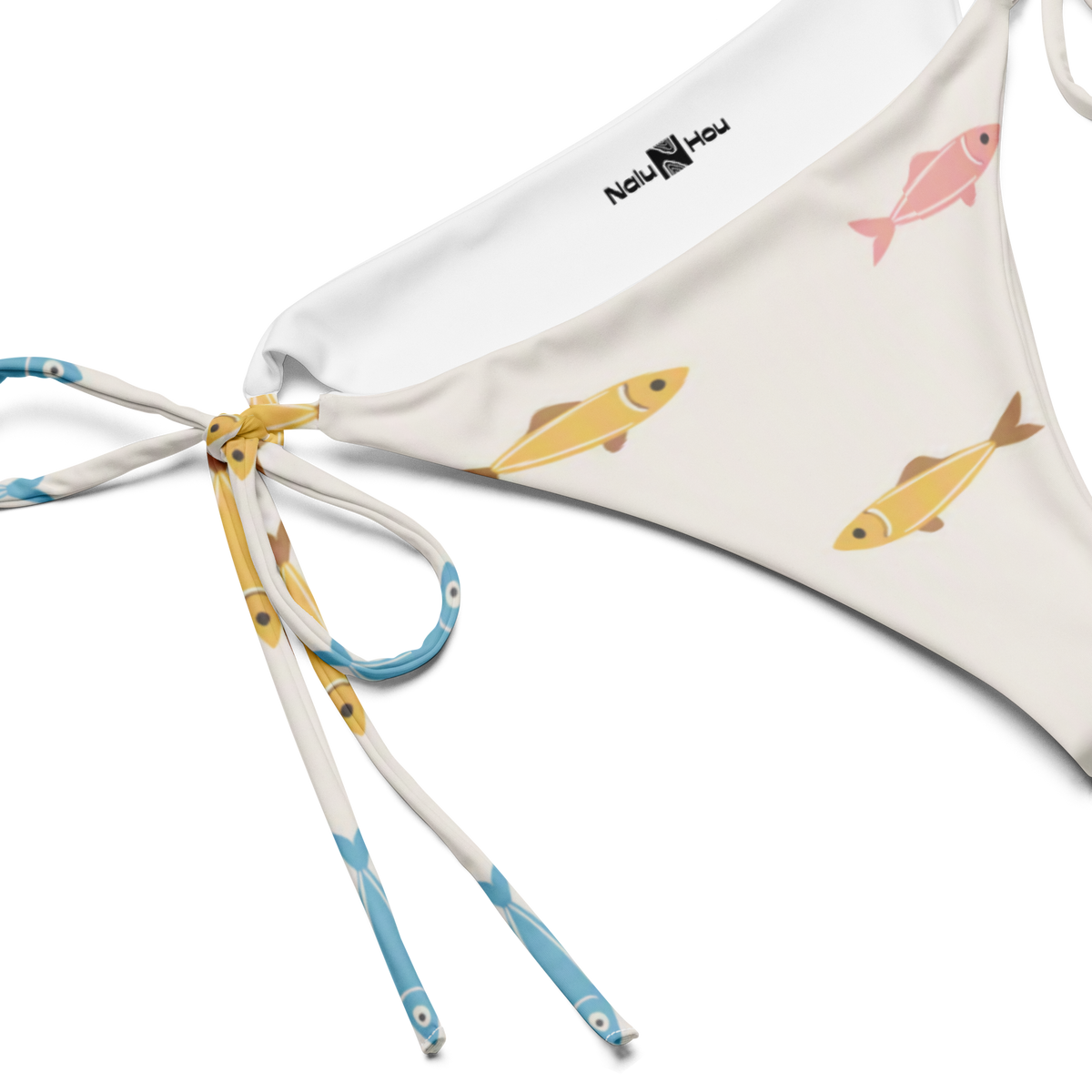 Bottom de bikini Sardine Flow vista frontal, estampado all-over de cardumen